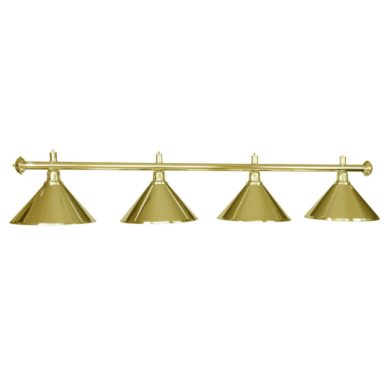 LAMPE MESSING MIT 4 SCHIRMEN MESSING