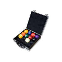Koffer für Pool-Billardkugeln. Mit Kante aus Aluminium.