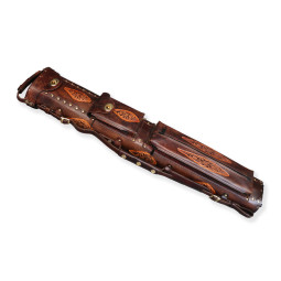 Köcher für Billardqueues aus echtem Leder. Fasst 3 Hinter- und 5 Oberteile.