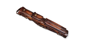 Köcher für Billardqueues aus echtem Leder. Fasst 3 Hinter- und 5 Oberteile.