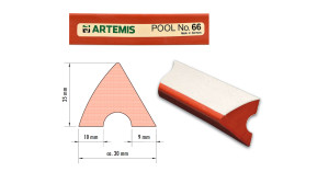 CAOUTCHOUC ARTEMIS POUR BANDES DE BILLARD AMERICAIN