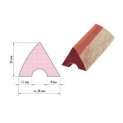 CAOUTCHOUC DE BANDE POUR POOL BILLARD - PROFIL K-66