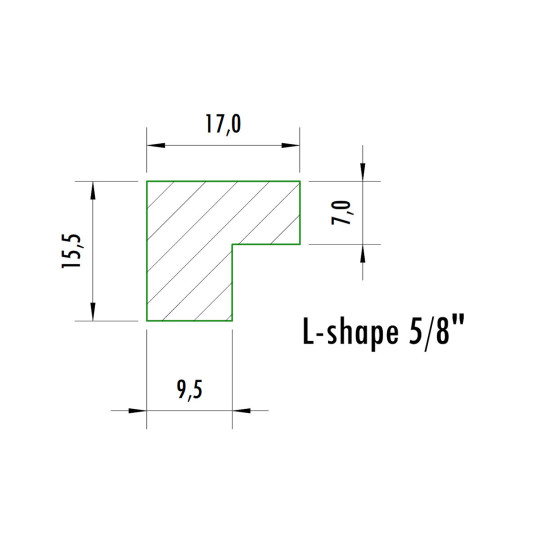 BANDES PROFIL "L"  5/8 "