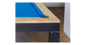 Billard und Esstisch AGATA 6' Stahl - Ahorn
