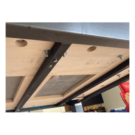 Billard und Esstisch AGATA 6' Stahl - Nivellierung Schieferplatten