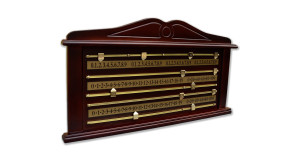 Snooker Score-Board für 4 Spieler - Club Qualität. Farbe Mahagoni.