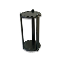 Queueständer aus Holz für 9 Queues. Schwarz.